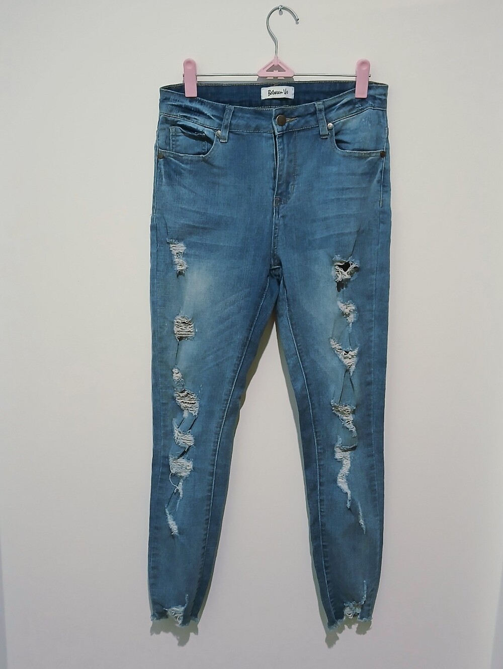 Between Us Distressed Skinny Jeans  with Stretch 7